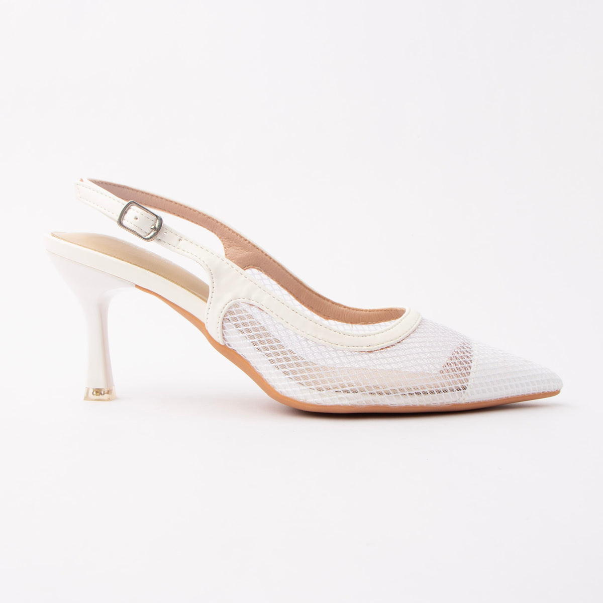 White pumps for women, side view