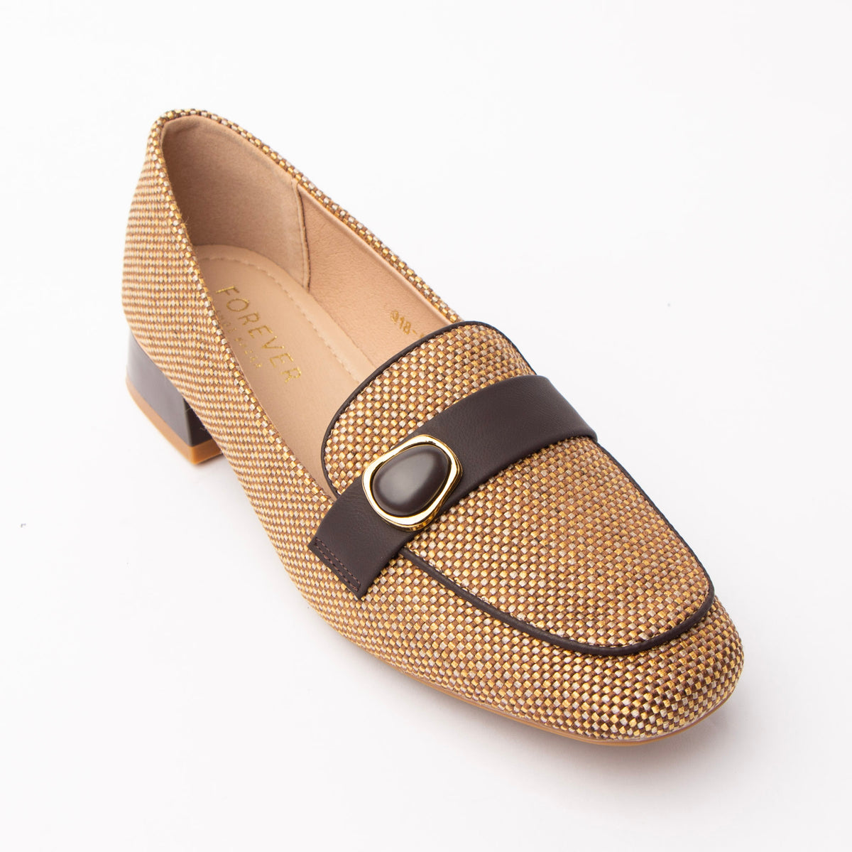 Brown woven loafers for women - Forever Shoe Bazar