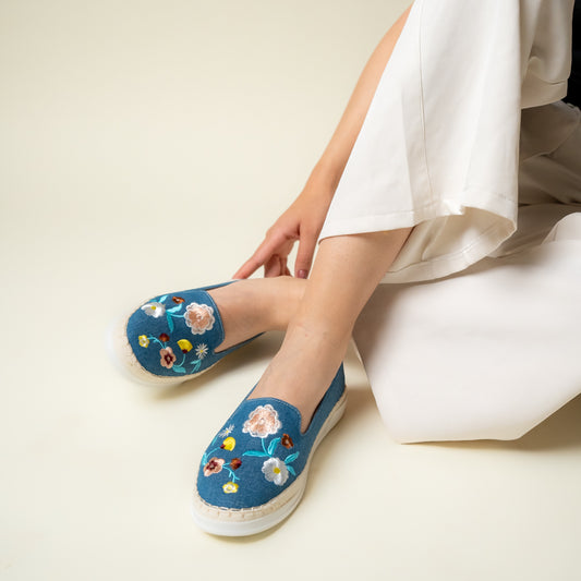 Roseline In Benaras - Blue Casual Espadrilles