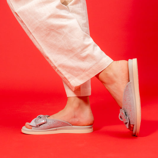 Pookie Promise - Grey Partywear Flats