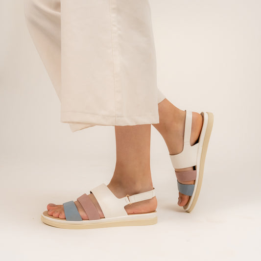 Back To The Stone Age - White Casual Sandal