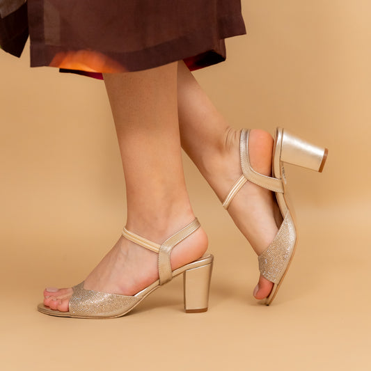 Melodrama Queen - Gold Partywear Heel
