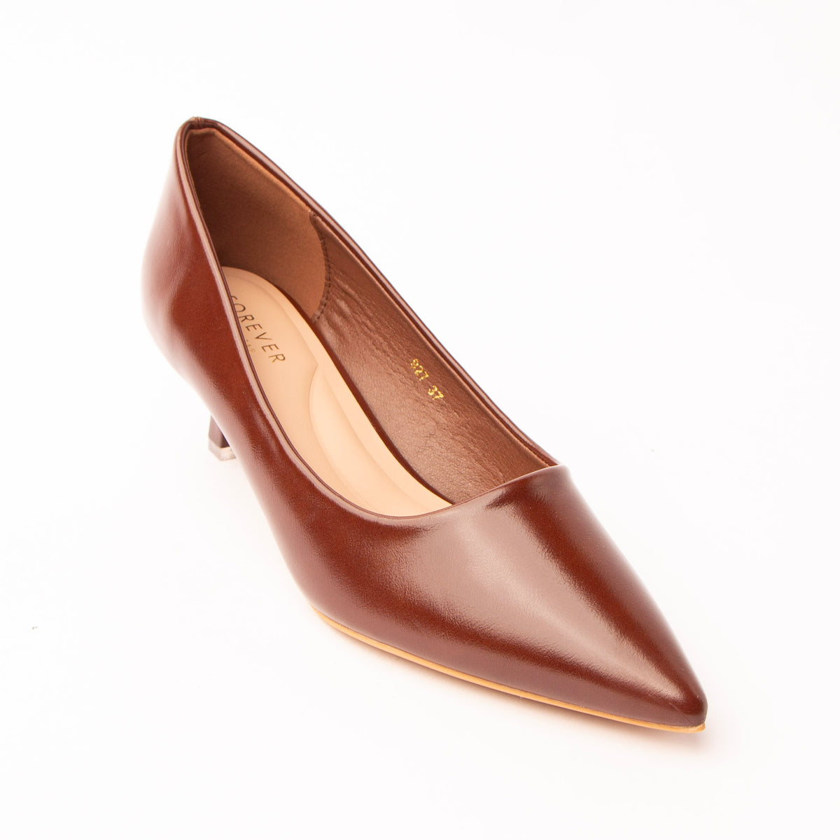Brown pointed court shoes for women - Forever Shoe Bazar