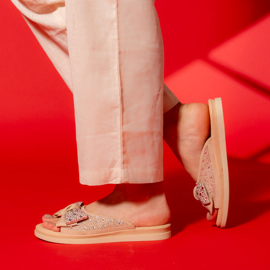 Pookie Promise - Beige Partywear Flats