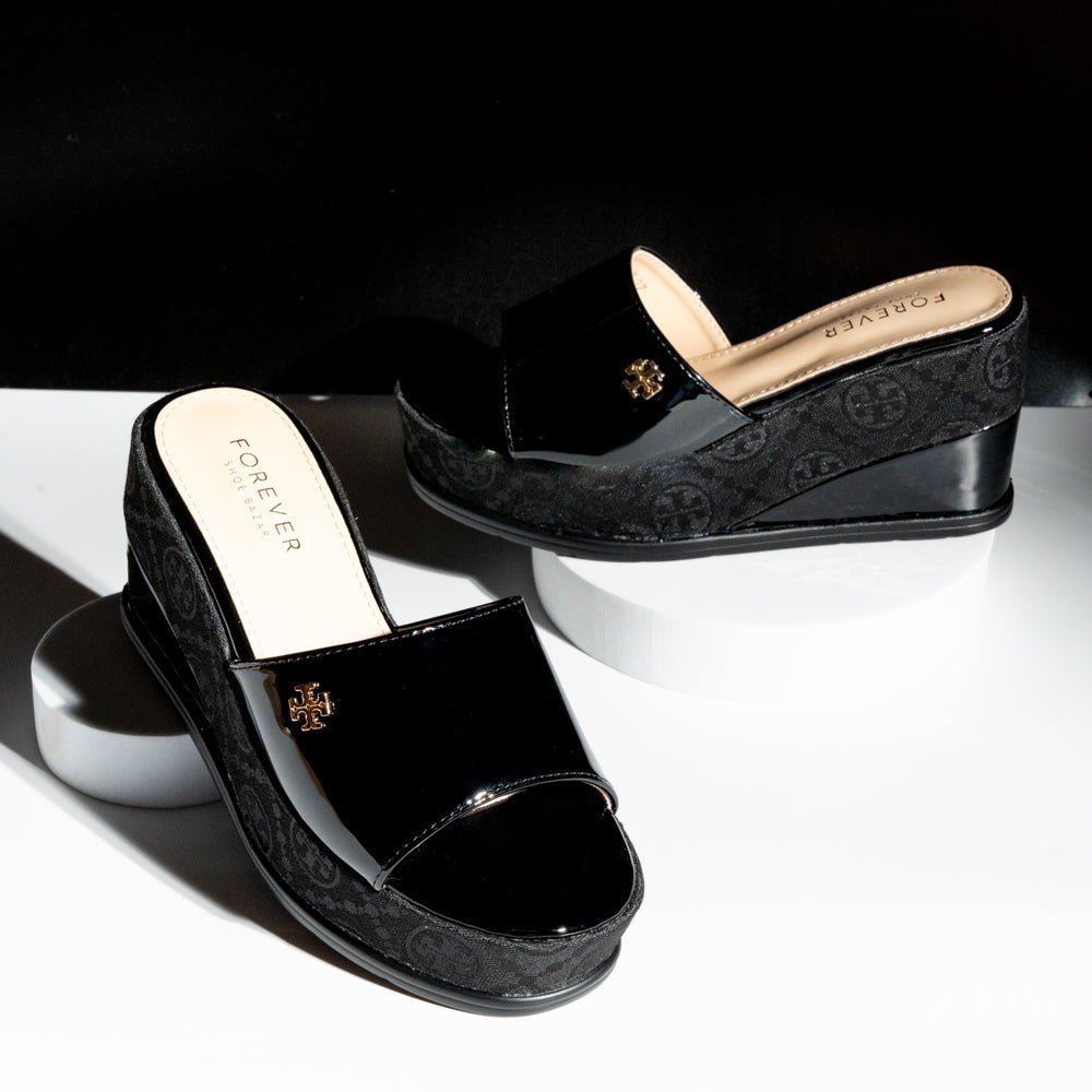 Never Late For Coffee - Black Everyday Wedges - view 5