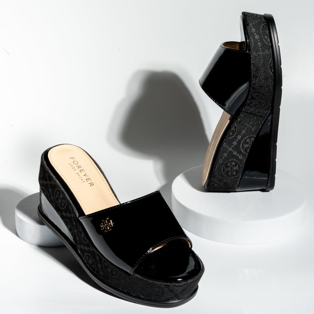 Never Late For Coffee - Black Everyday Wedges - view 4