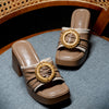 High Standards - Brown Block Heels