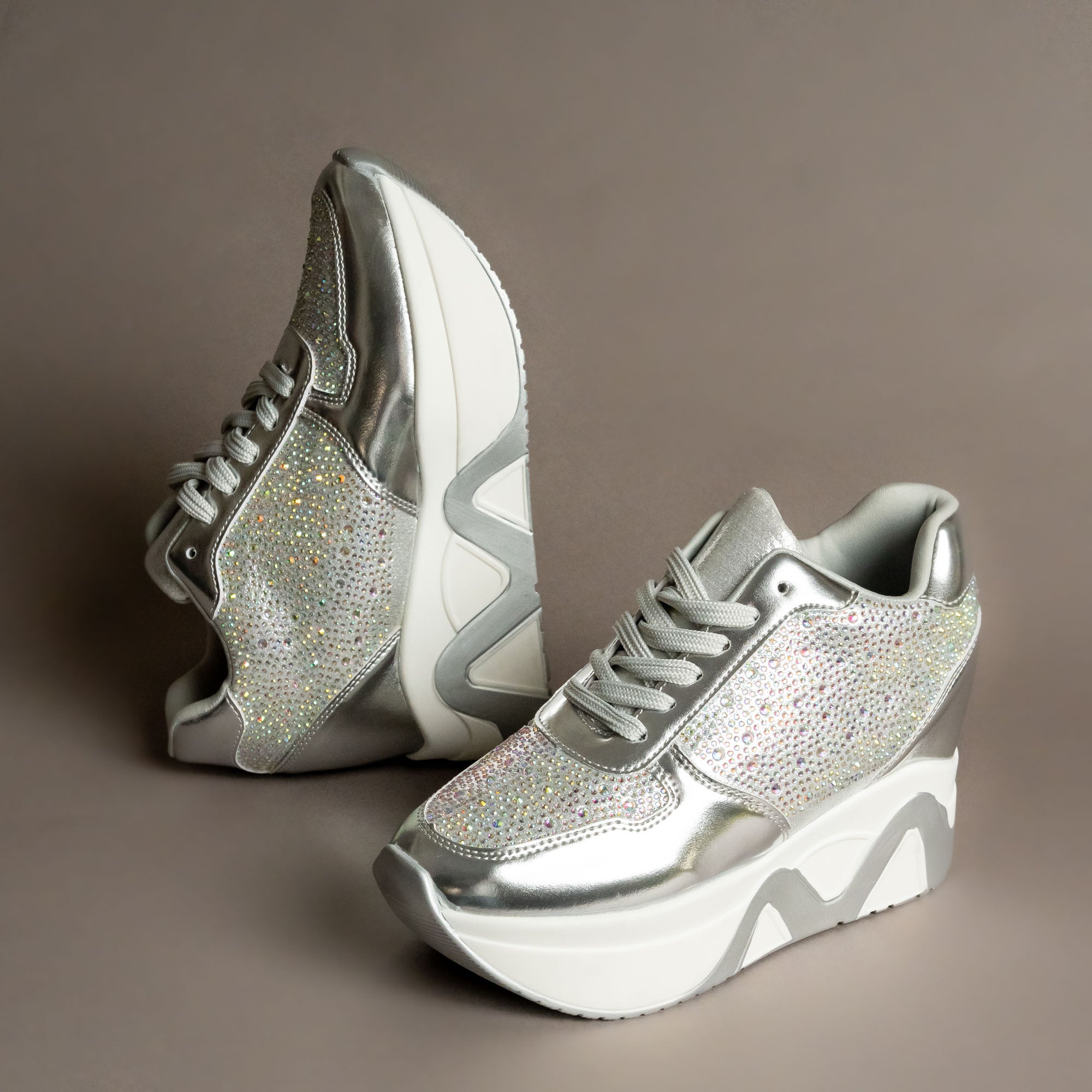 Rock The Party - Silver Partywear Sneakers . - view 7