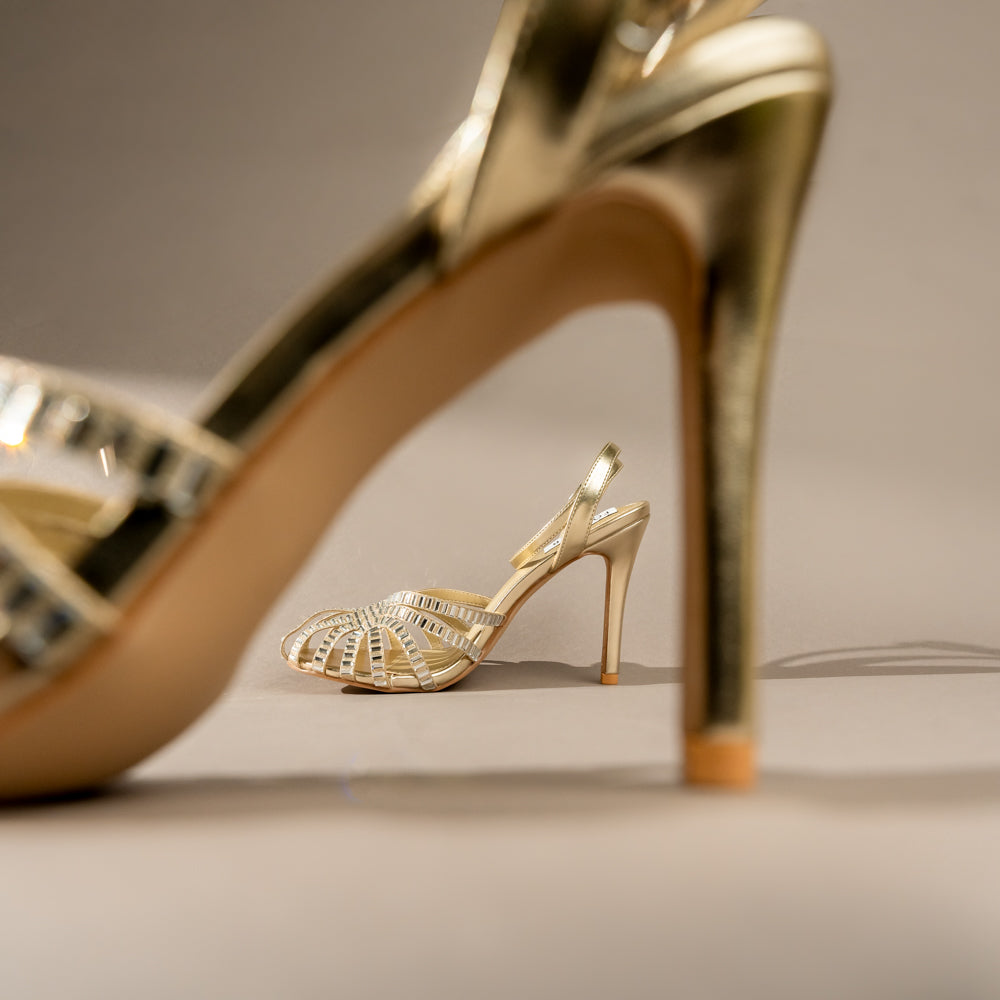 Highly Opinionated - Gold Partywear Heels - view 7