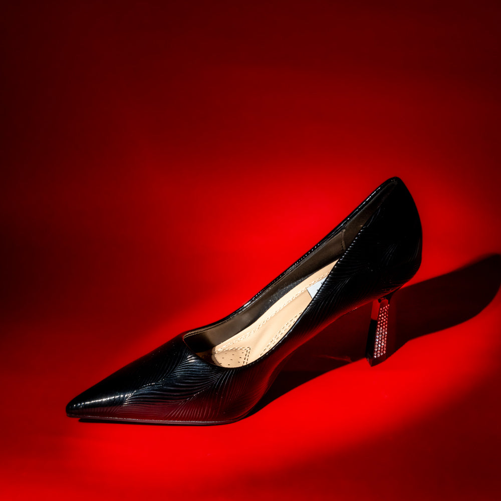 Simply Standout - Black Pencil Heel Pumps - view 7