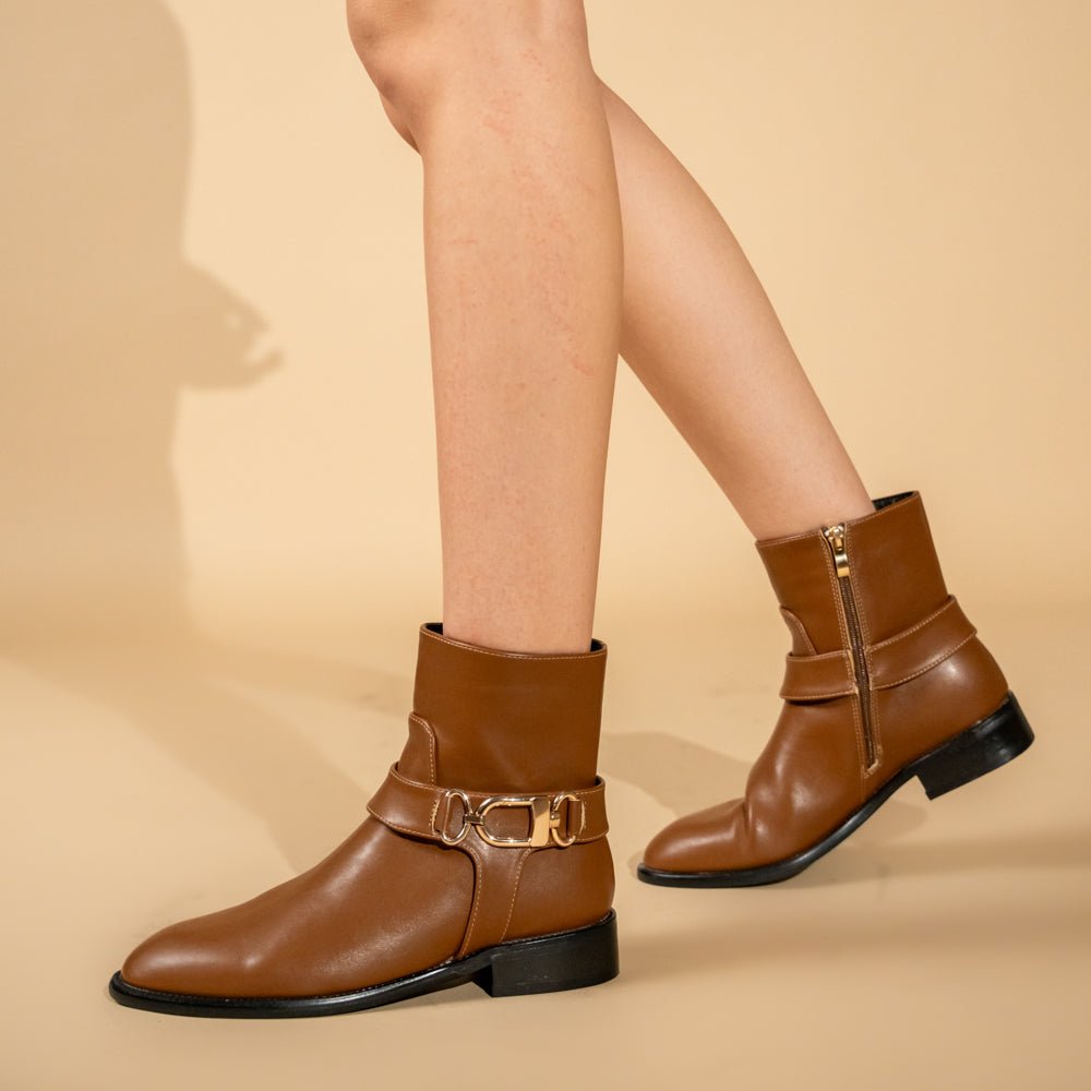 Opal Grace - Brown Modern Belted Boots - view 7