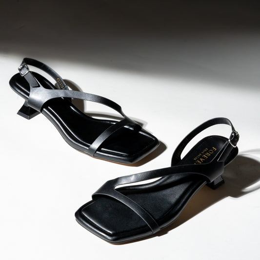 It’s Official - Black Formal Kitten Heels