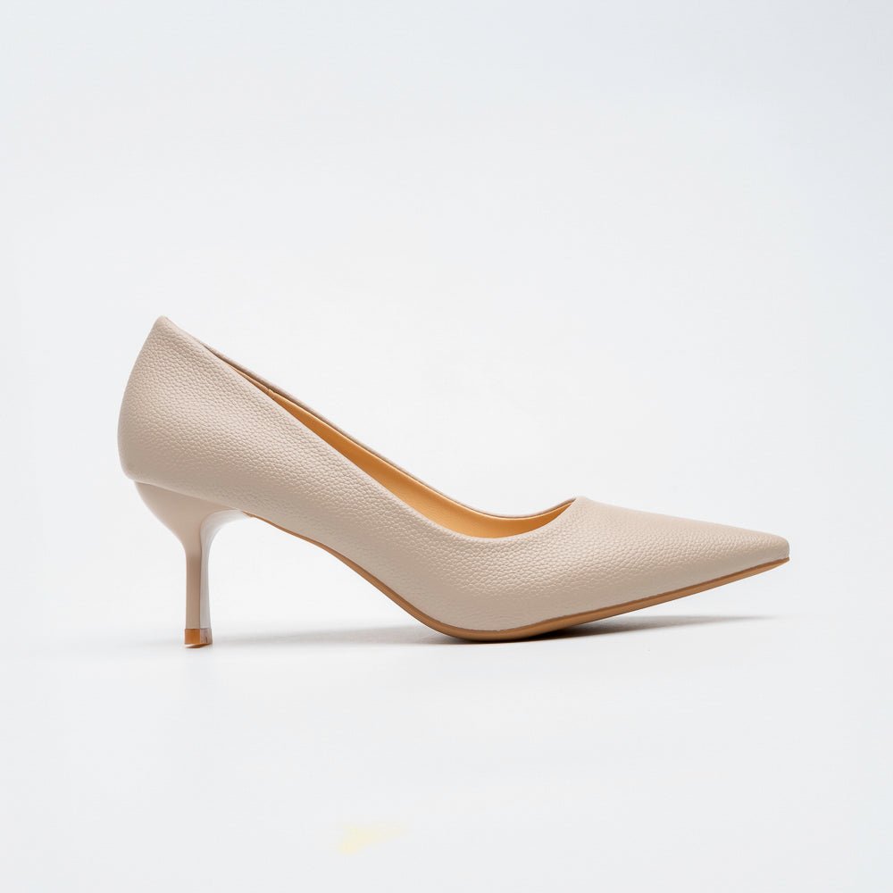 Celeste Classic Pointed Toe Pumps - Beige