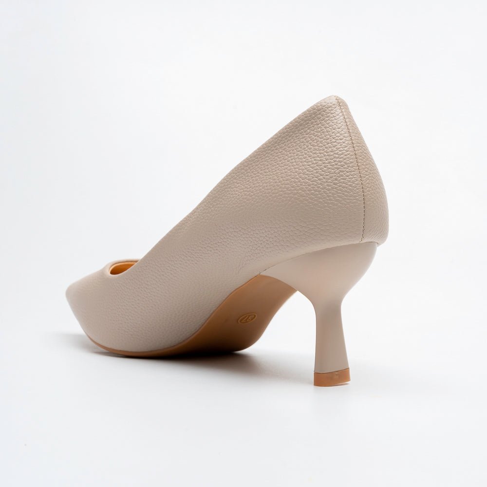 Celeste Classic Pointed Toe Pumps - Beige - view 3