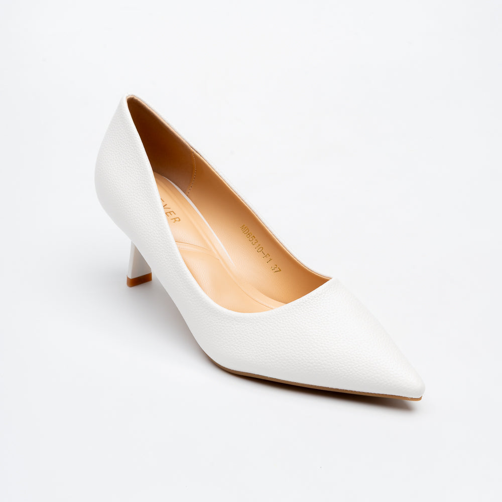 Celeste Classic Pointed Toe Pumps - White - view 2