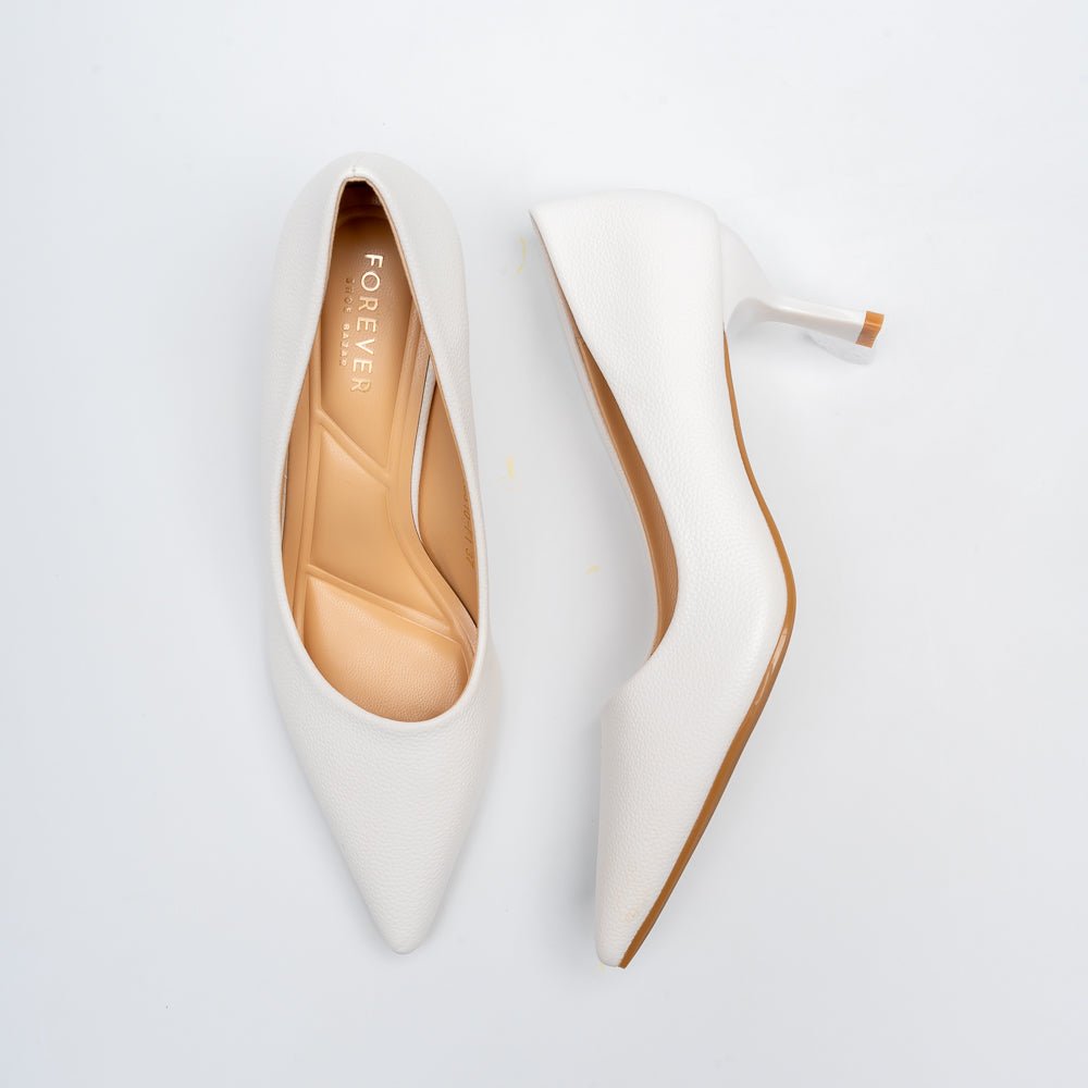 Celeste Classic Pointed Toe Pumps - White - view 4