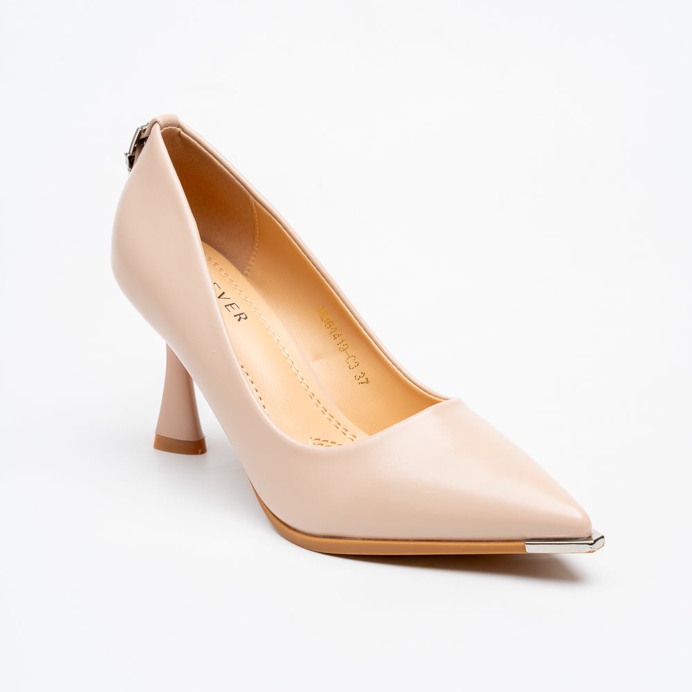 Apex Pointed Toe Heels - Beige - view 2