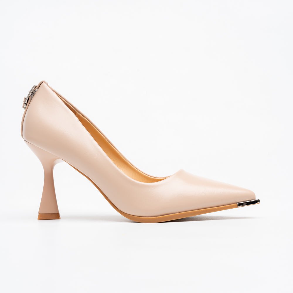 Apex Pointed Toe Heels - Beige