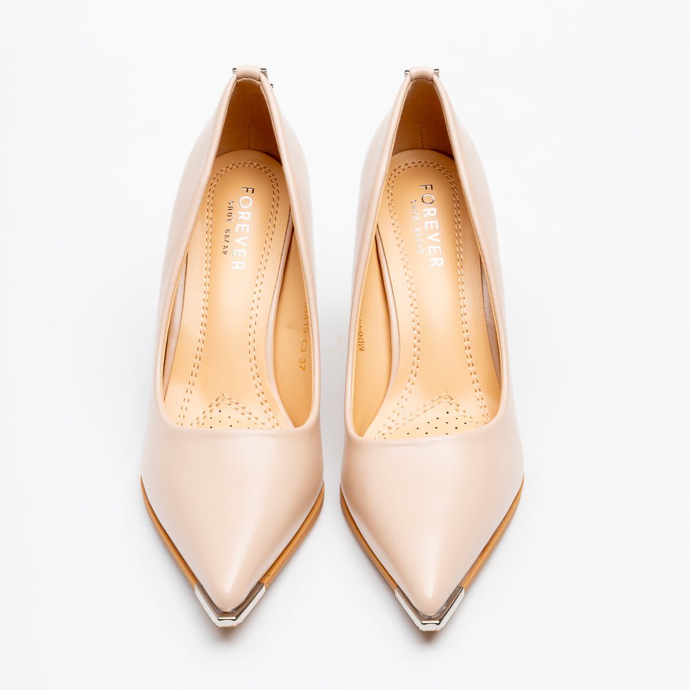 Apex Pointed Toe Heels - Beige - view 3
