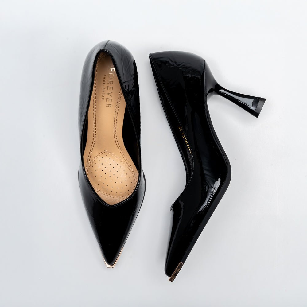 Aurora Metal Tip Pointed Toe Pumps - Black - view 4