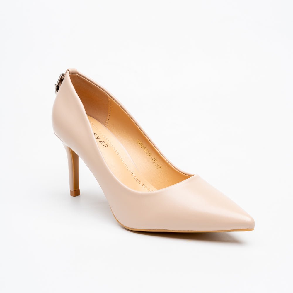 Signature Pointed Toe Pumps - Beige - view 2