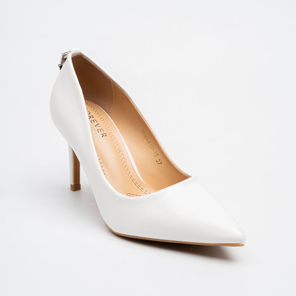 Signature Pointed Toe Pumps - White - view 2