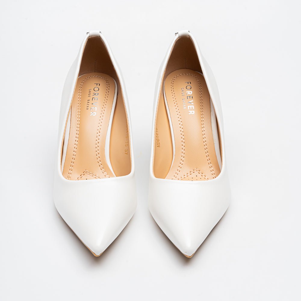 Signature Pointed Toe Pumps - White - view 3