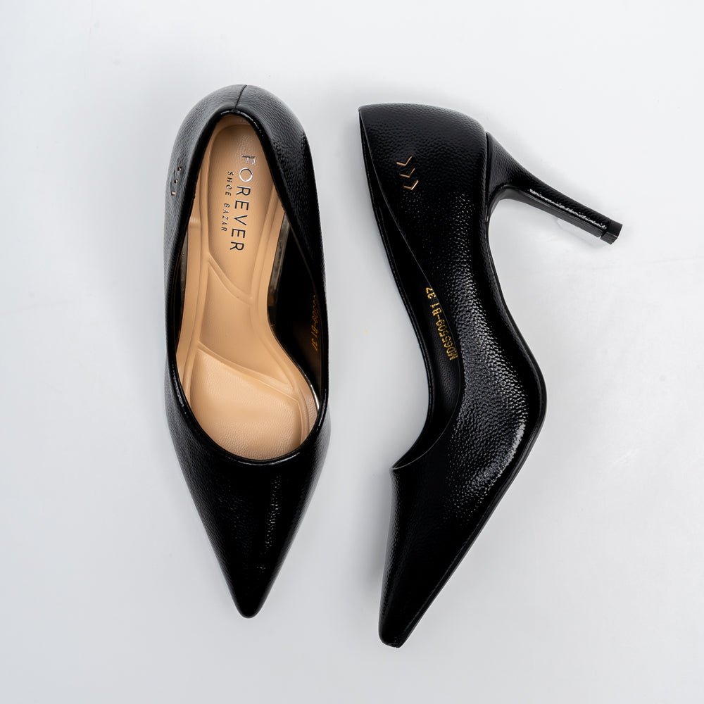 Milano Classic Pointed Toe Pumps - Black - view 4