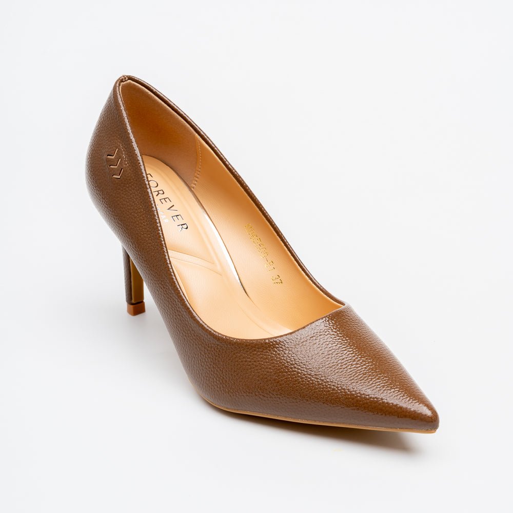 Milano Classic Pointed Toe Pumps - Brown - view 2