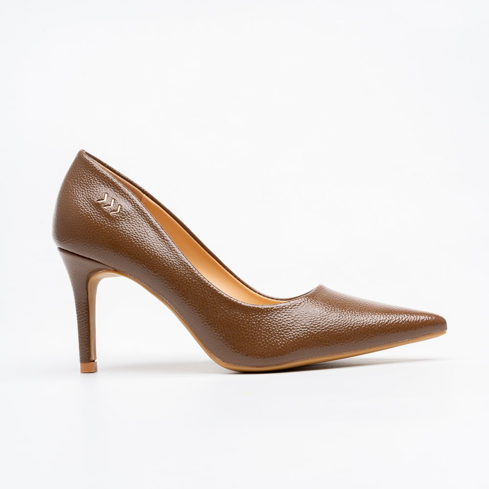 Milano Classic Pointed Toe Pumps - Brown