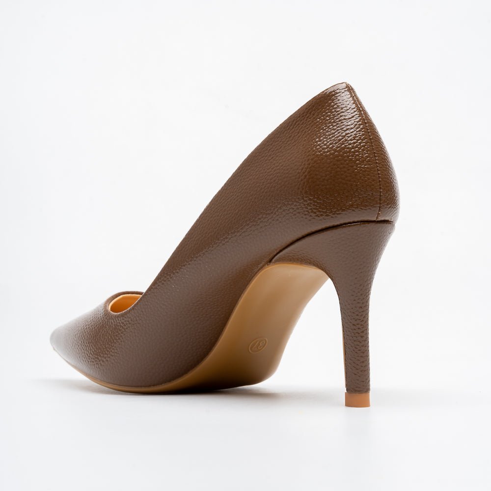 Milano Classic Pointed Toe Pumps - Brown - view 5