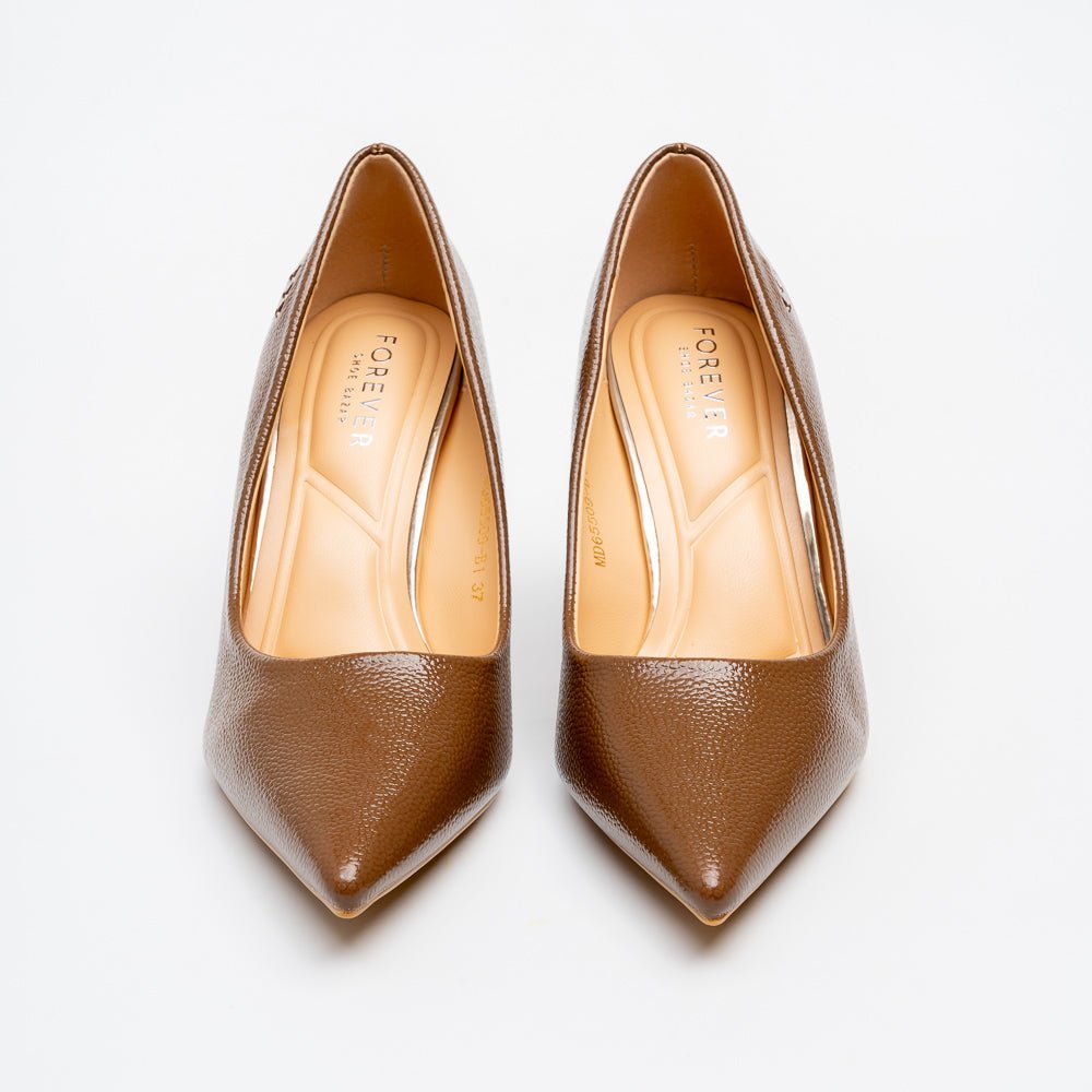 Milano Classic Pointed Toe Pumps - Brown - view 3
