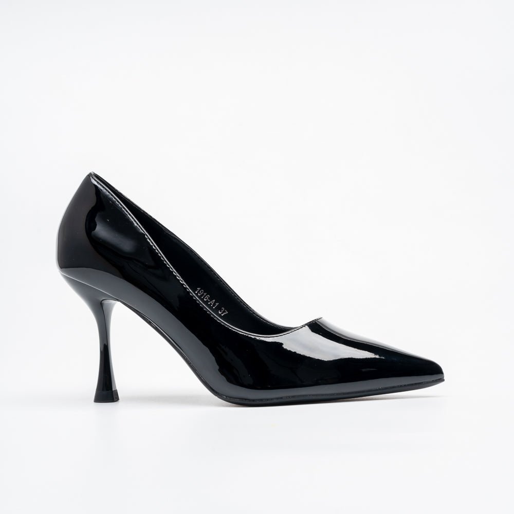 Noir Classic - Black Patent Pointed Pump