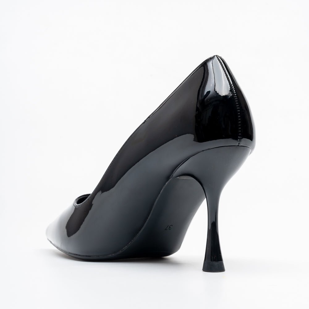 Noir Classic - Black Patent Pointed Pump - view 5
