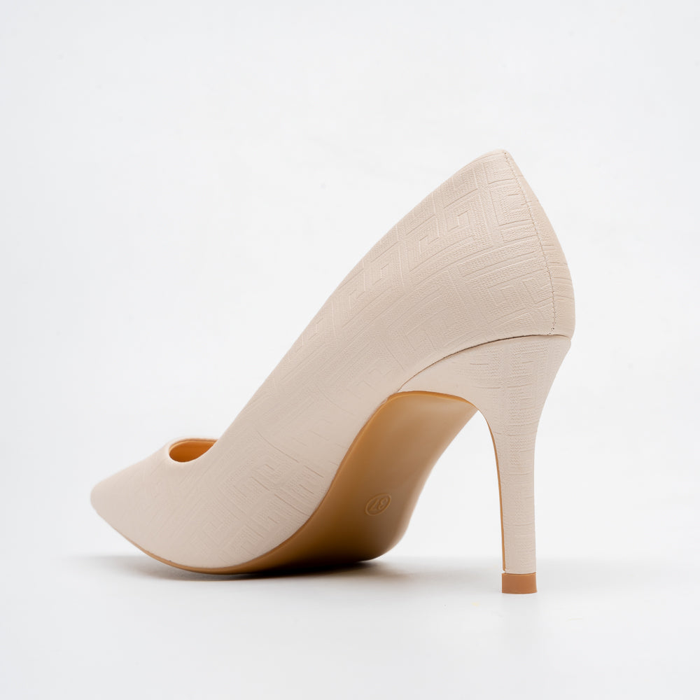 Basic Babe Classic Stiletto Heels - Beige - view 5
