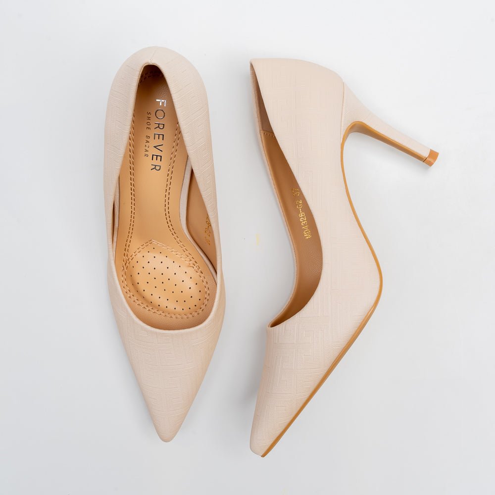 Basic Babe Classic Stiletto Heels - Beige - view 4
