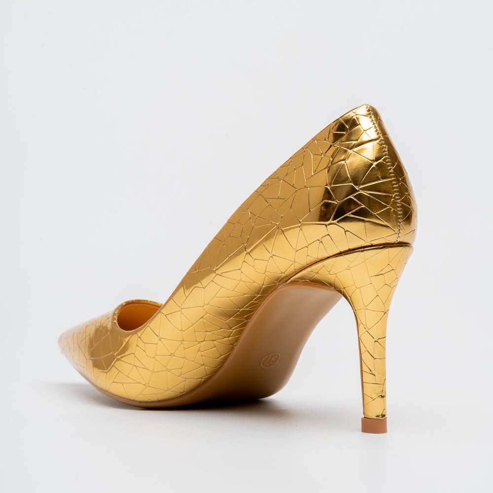 Vipera Luxe Pointed Toe Pumps - Gold - view 5