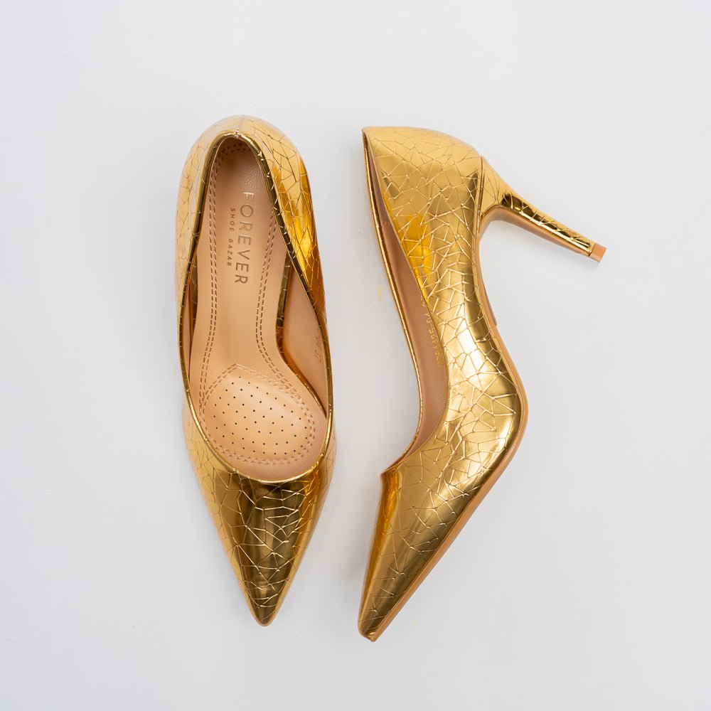 Vipera Luxe Pointed Toe Pumps - Gold - view 4