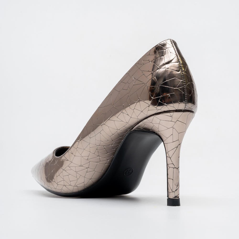 Vipera Luxe Pointed Toe Pumps - Gun Metal - view 5