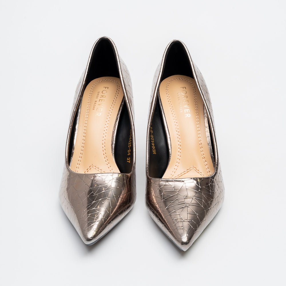 Vipera Luxe Pointed Toe Pumps - Gun Metal - view 3