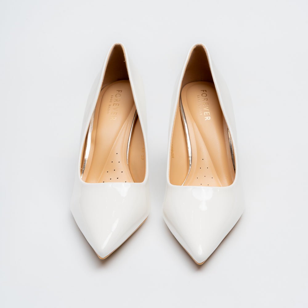 Valencia Signature Pointed Pumps - White - view 3