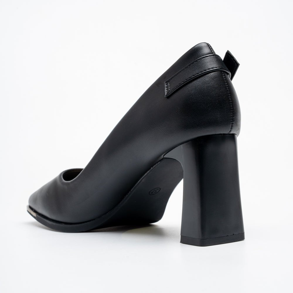 Vienna Buckle Block Heel Pumps - Black - view 4