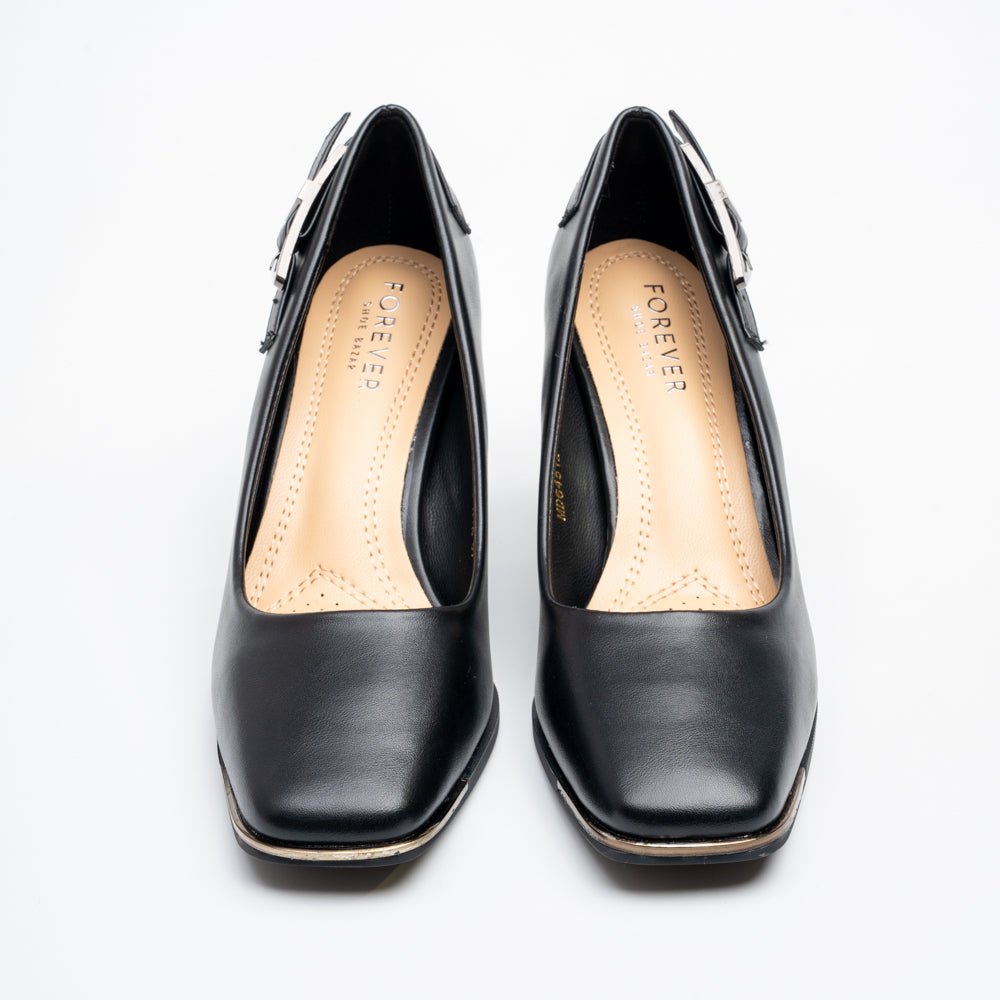 Vienna Buckle Block Heel Pumps - Black - view 3
