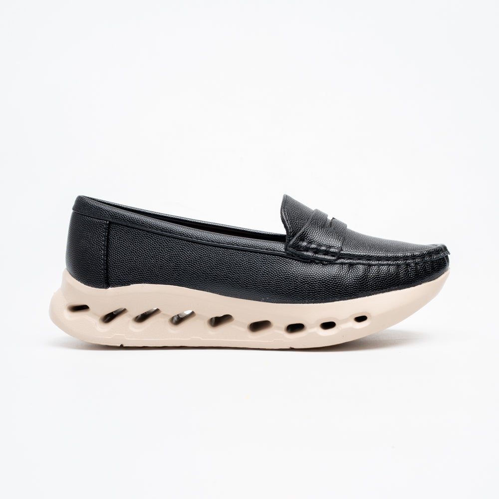 Bubble Blast - Black Loafers