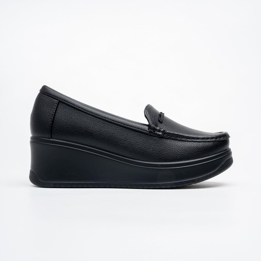 Velaro Comfort Platform Loafers - Black