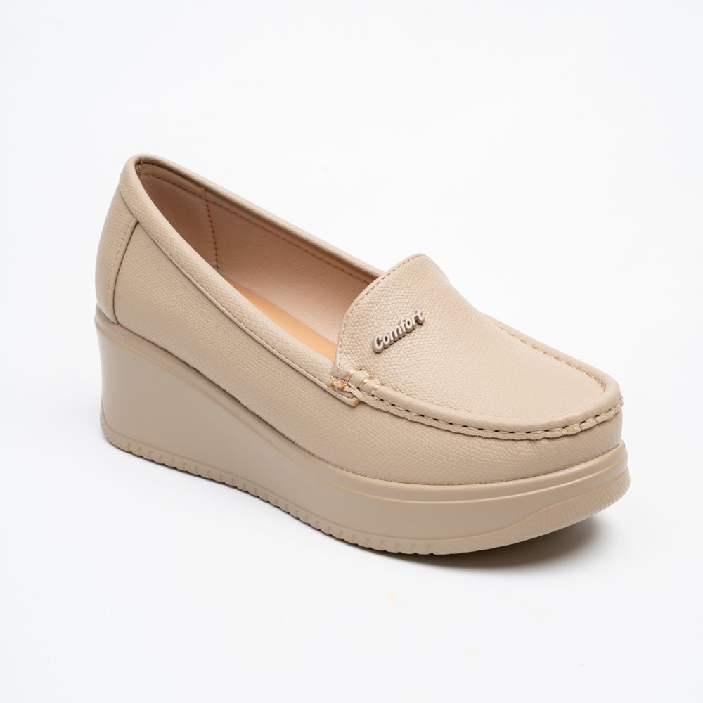 Velaro Comfort Platform Loafers - Beige - view 2