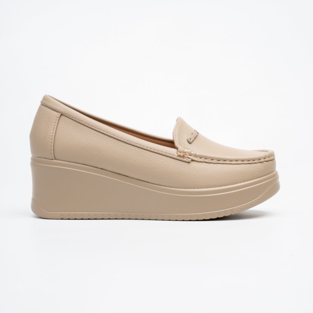 Velaro Comfort Platform Loafers - Beige