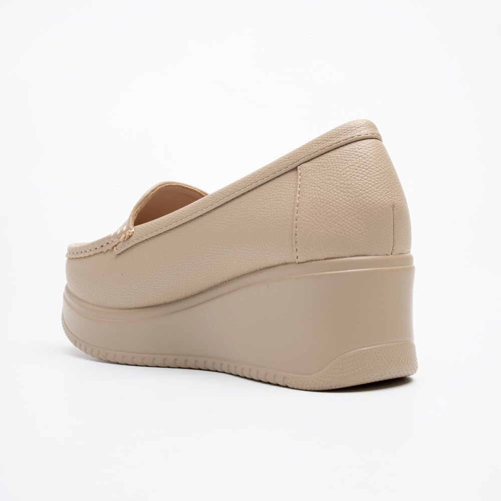 Velaro Comfort Platform Loafers - Beige - view 5