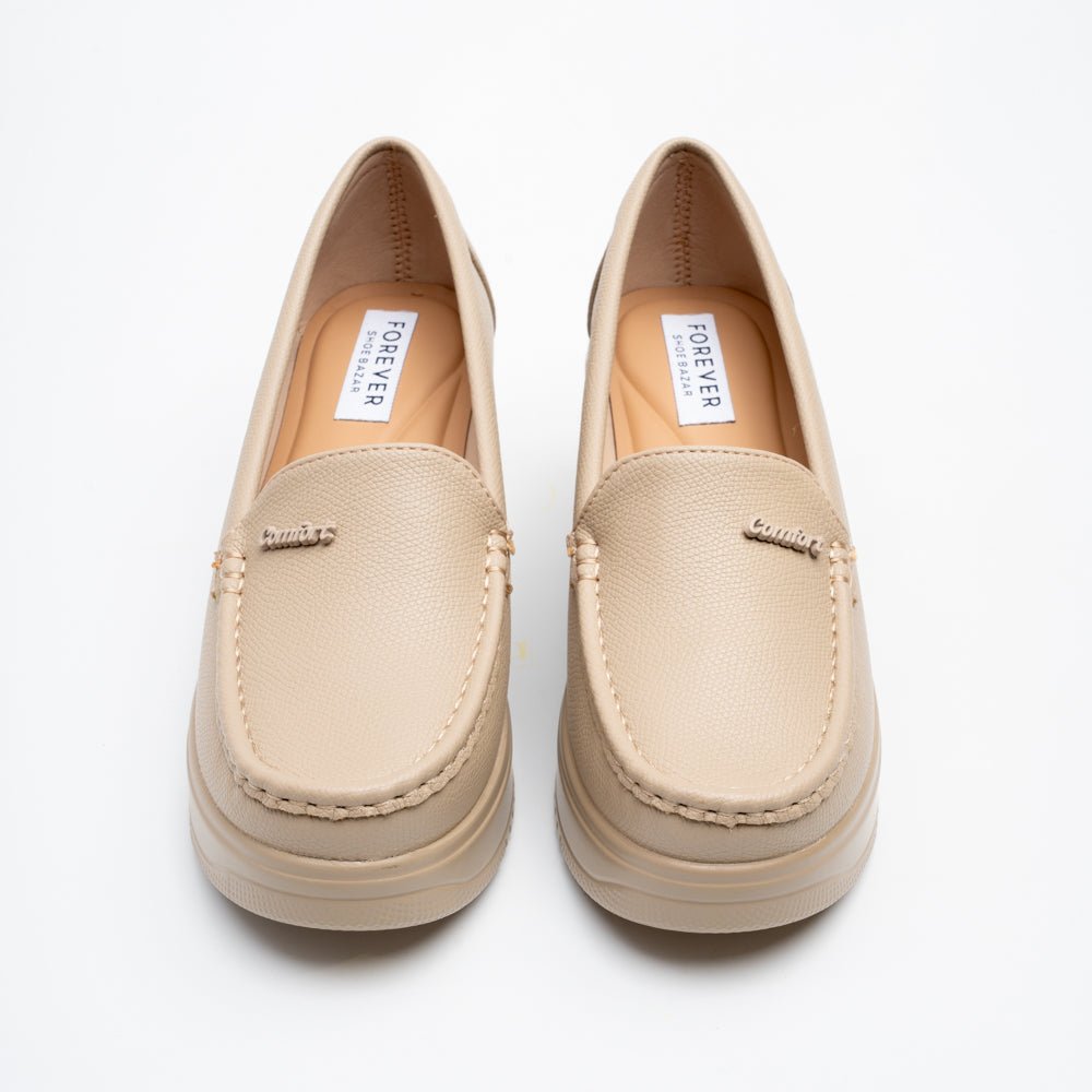Velaro Comfort Platform Loafers - Beige - view 3