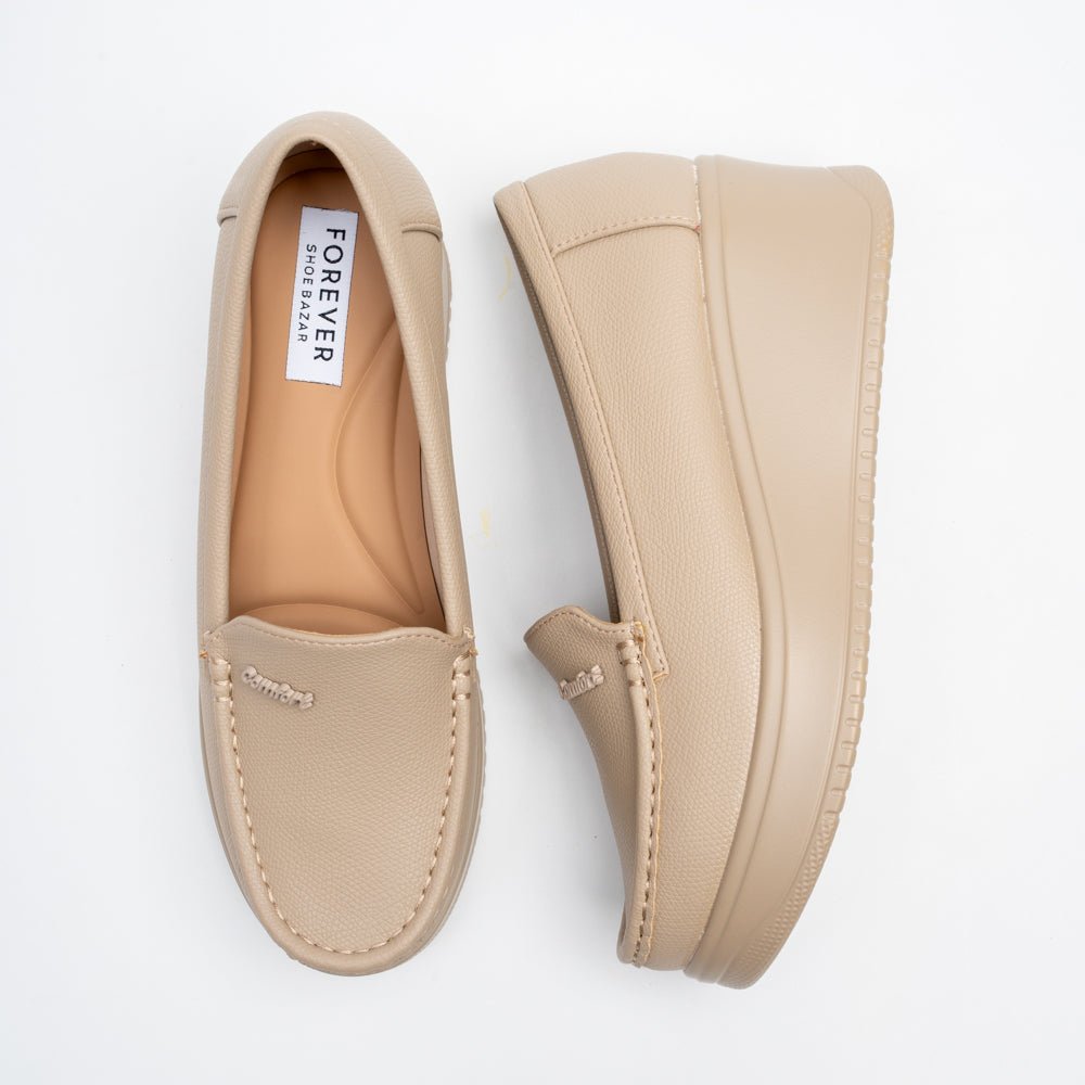 Velaro Comfort Platform Loafers - Beige - view 4